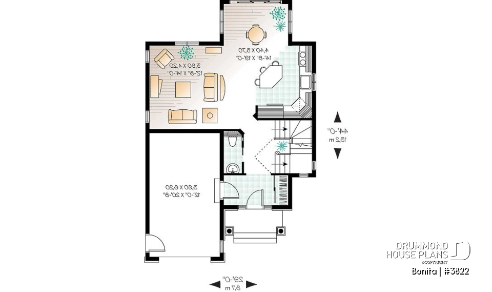 1st level - 2 storey european cottage with 3 bedroom and garage - Bonita