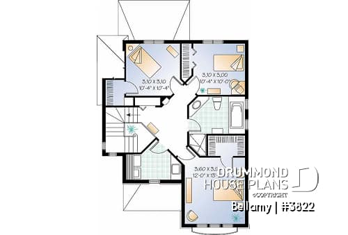 2nd level - 2 storey european cottage with 3 bedroom and garage - Bonita