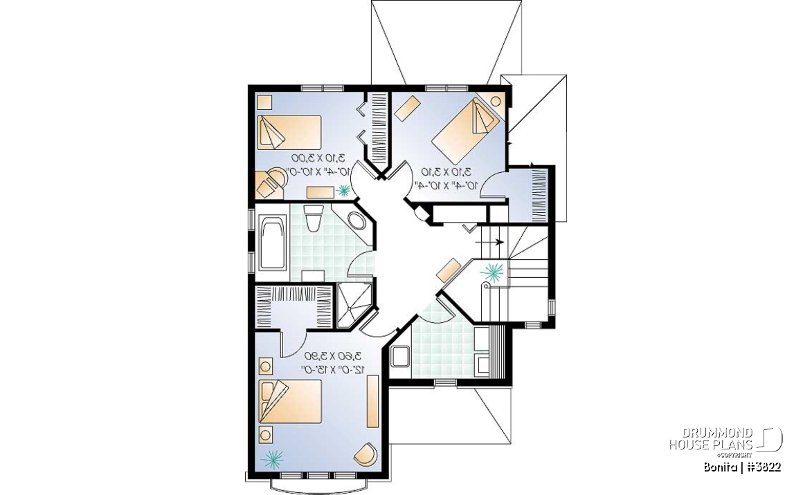 2nd level - 2 storey european cottage with 3 bedroom and garage - Bonita