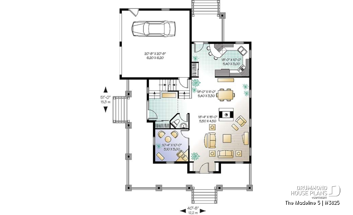 1st level - Open floor plan, home office, 3-4 bedrooms, 2-car garage, see-thru fireplace, large bonus room - The Madeline 5