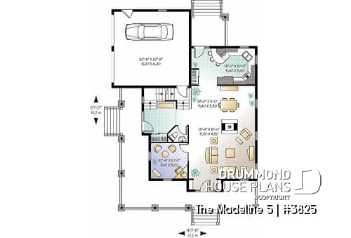 1st level - Open floor plan, home office, 3-4 bedrooms, 2-car garage, see-thru fireplace, large bonus room - The Madeline 5