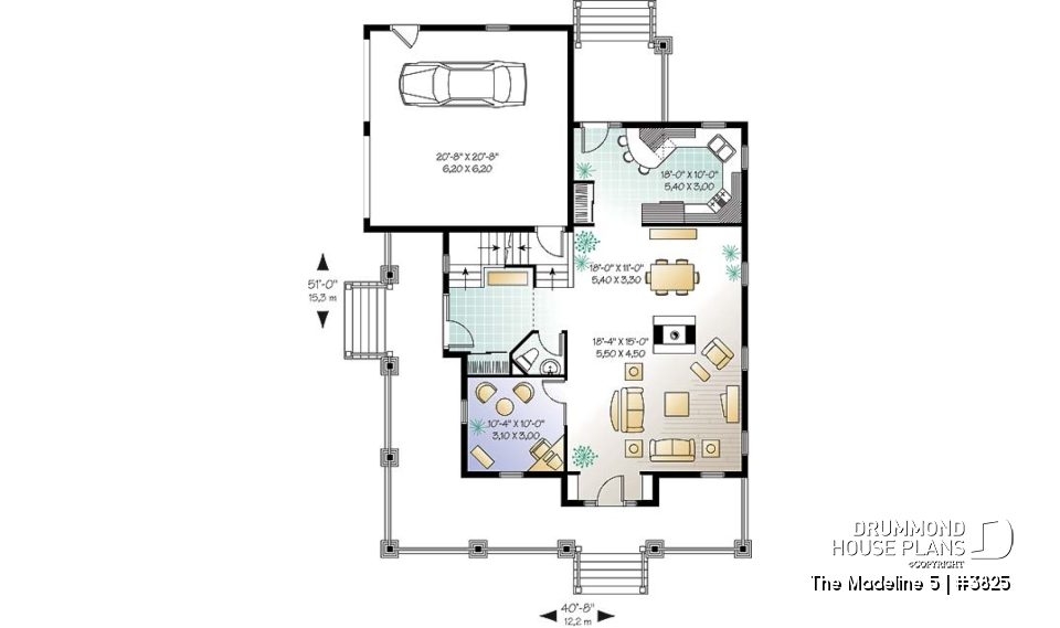 1st level - Open floor plan, home office, 3-4 bedrooms, 2-car garage, see-thru fireplace, large bonus room - The Madeline 5