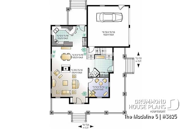 1st level - Open floor plan, home office, 3-4 bedrooms, 2-car garage, see-thru fireplace, large bonus room - The Madeline 5