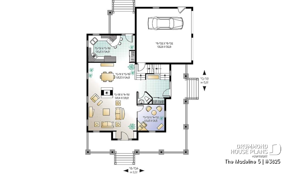 1st level - Open floor plan, home office, 3-4 bedrooms, 2-car garage, see-thru fireplace, large bonus room - The Madeline 5