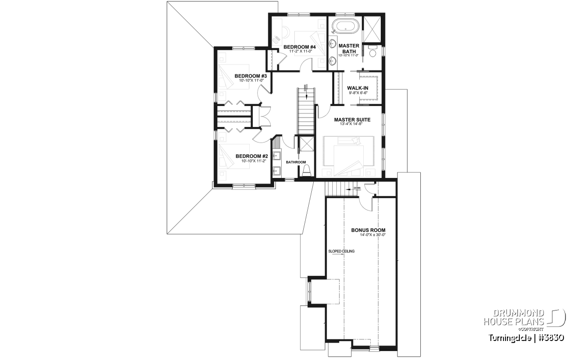 2nd level - Traditional home with wraparound porch, 4 bedrooms, 2+ car garage, home office, large bonus space - Turningdale