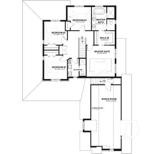 2nd level - Traditional home with wraparound porch, 4 bedrooms, 2+ car garage, home office, large bonus space - Turningdale
