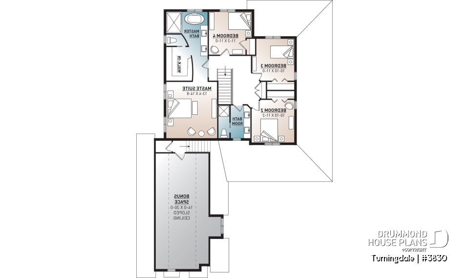 2nd level - Traditional home with wraparound porch, 4 bedrooms, 2+ car garage, home office, large bonus space - Turningdale