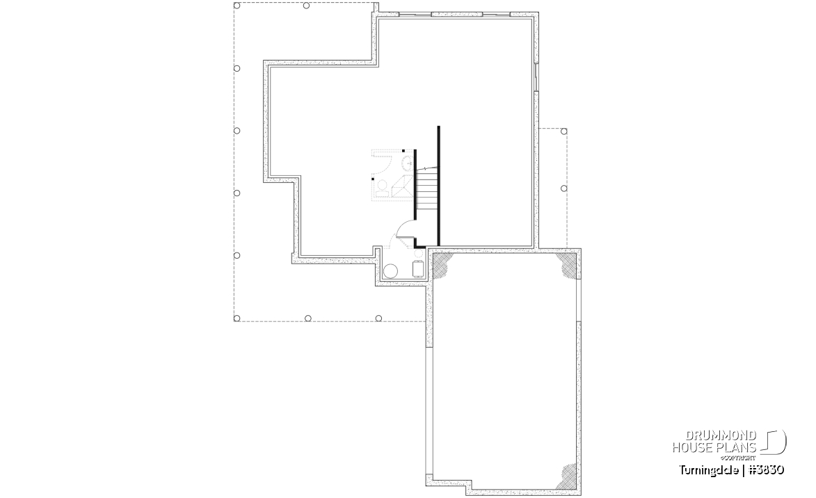 Unfinished basement - Traditional home with wraparound porch, 4 bedrooms, 2+ car garage, home office, large bonus space - Turningdale