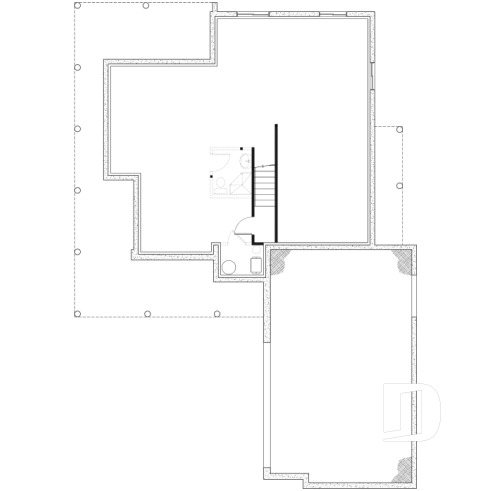 Unfinished basement - Traditional home with wraparound porch, 4 bedrooms, 2+ car garage, home office, large bonus space - Turningdale