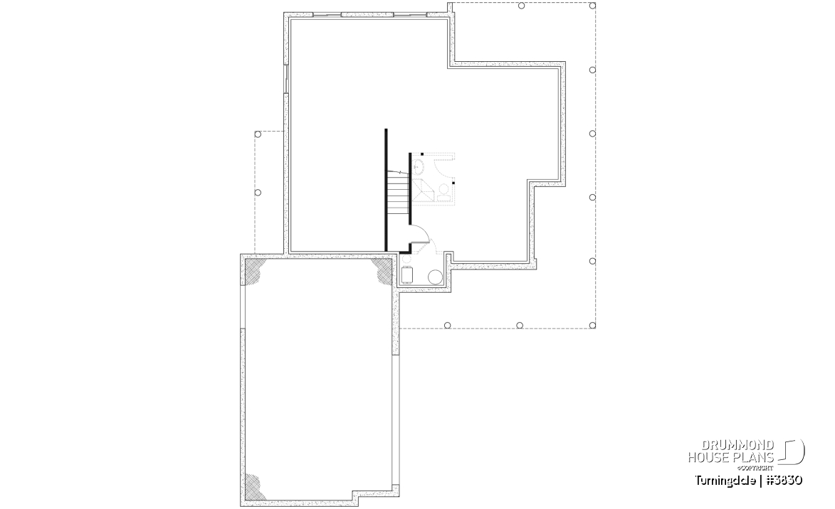 Unfinished basement - Traditional home with wraparound porch, 4 bedrooms, 2+ car garage, home office, large bonus space - Turningdale
