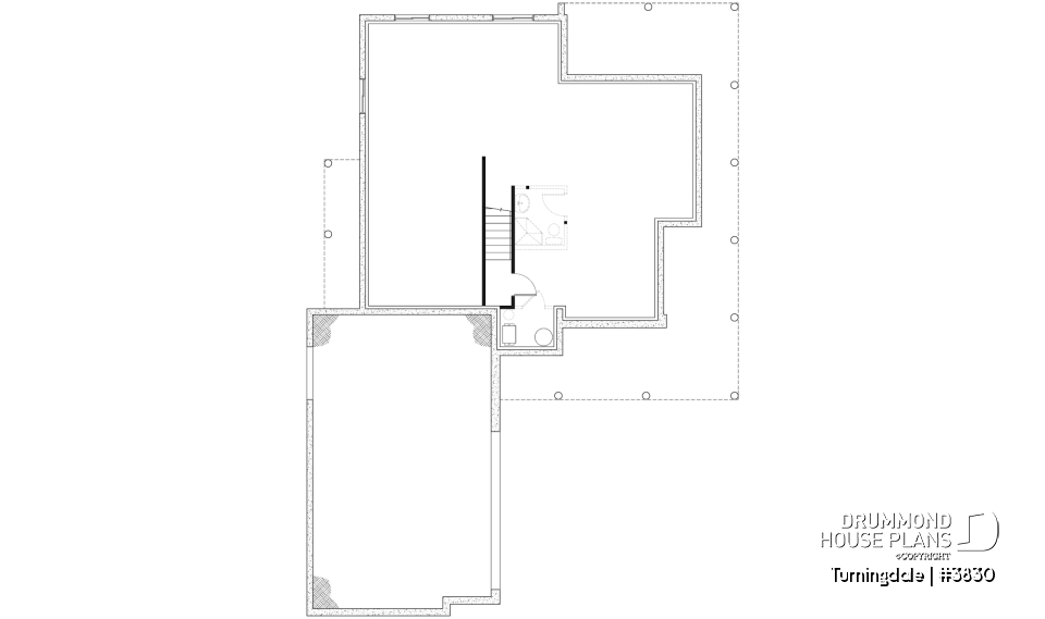 Unfinished basement - Traditional home with wraparound porch, 4 bedrooms, 2+ car garage, home office, large bonus space - Turningdale