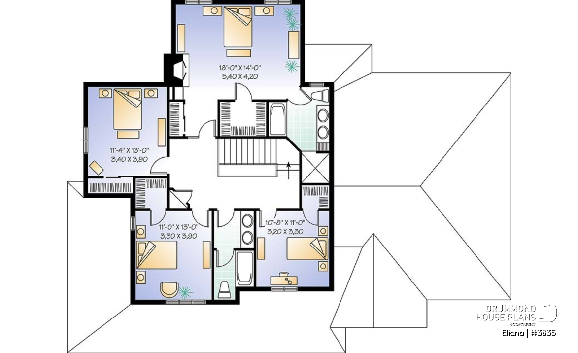 2nd level - Large foyer, formal dining, 4 bedrooms, family room with fireplace, 2-car garage - Eliana