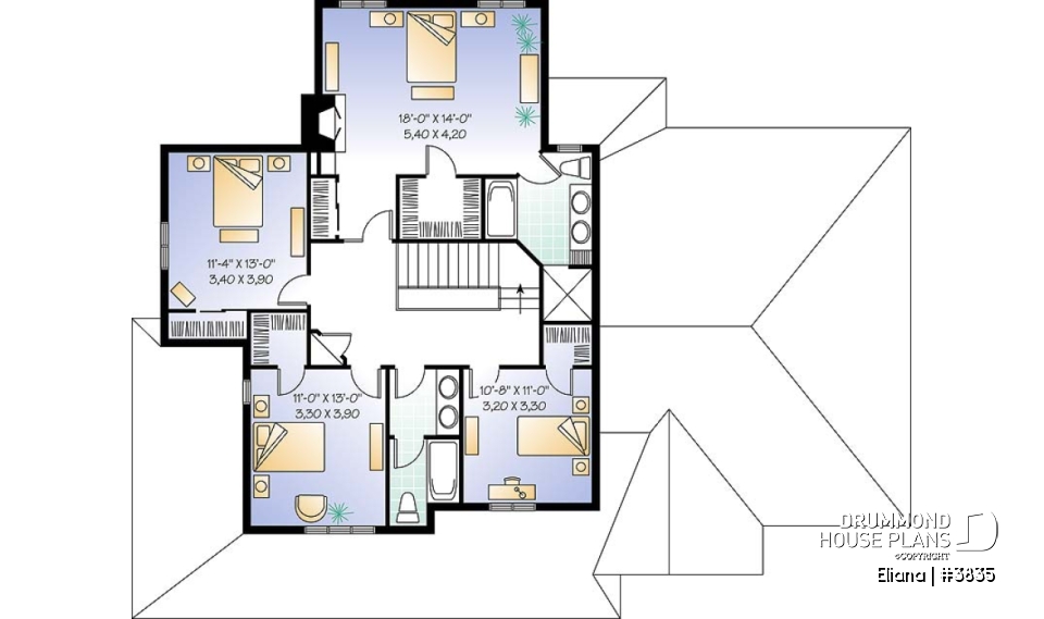 2nd level - Large foyer, formal dining, 4 bedrooms, family room with fireplace, 2-car garage - Eliana