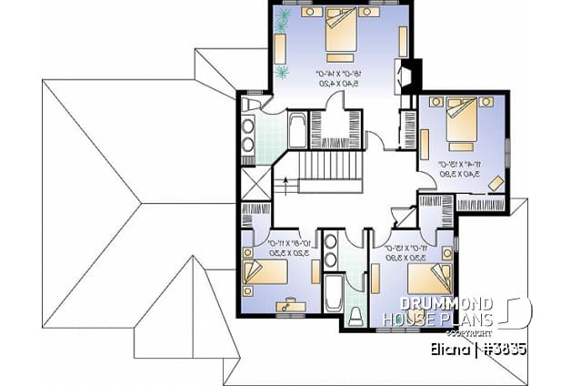 2nd level - Large foyer, formal dining, 4 bedrooms, family room with fireplace, 2-car garage - Eliana