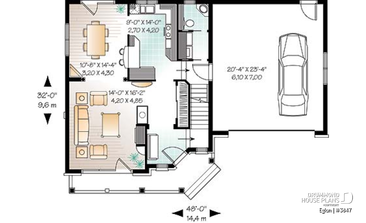 1st level - American style home with large master suite, 2-car garage and lots of amenities - Eglan
