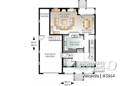 1st level - Traditional 3 beds home, open floor plan with nice fireplace, 3 bedrooms, laundry on second floor - Amanda