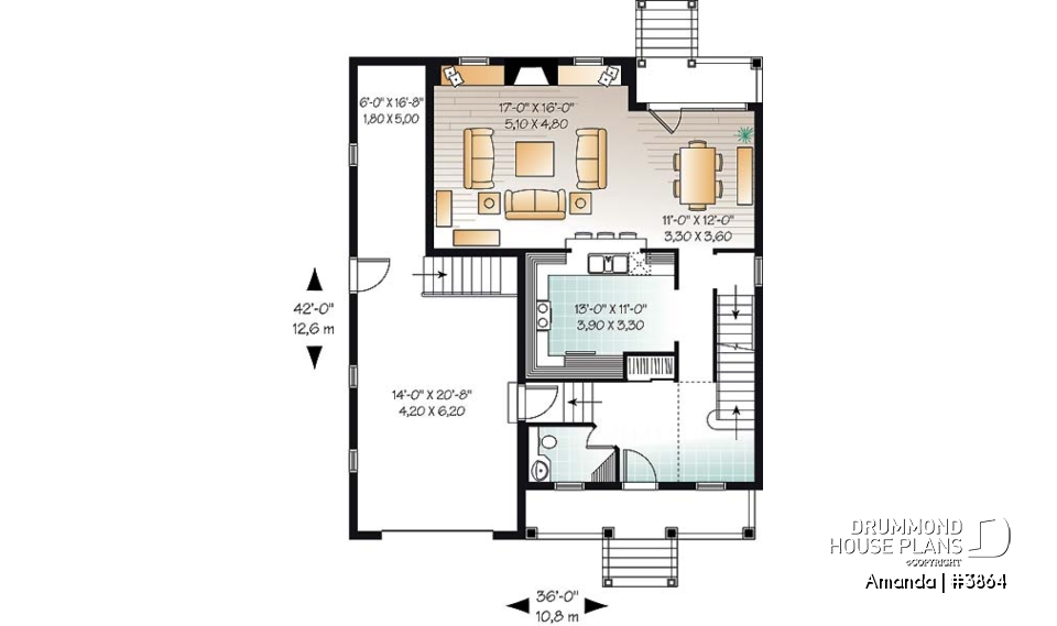 1st level - Traditional 3 beds home, open floor plan with nice fireplace, 3 bedrooms, laundry on second floor - Amanda