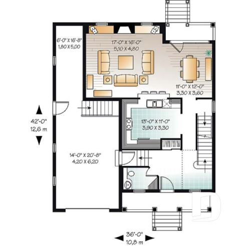 1st level - Traditional 3 beds home, open floor plan with nice fireplace, 3 bedrooms, laundry on second floor - Amanda