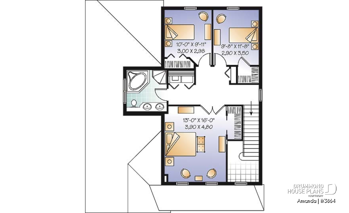 2nd level - Traditional 3 beds home, open floor plan with nice fireplace, 3 bedrooms, laundry on second floor - Amanda