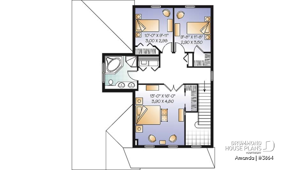 2nd level - Traditional 3 beds home, open floor plan with nice fireplace, 3 bedrooms, laundry on second floor - Amanda