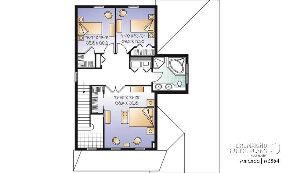2nd level - Traditional 3 beds home, open floor plan with nice fireplace, 3 bedrooms, laundry on second floor - Amanda