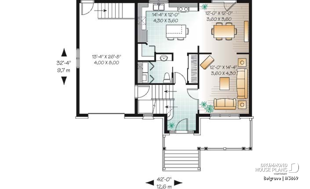 1st level - 3 bedroom country style with veranda, garage and computer corner - Belgrave