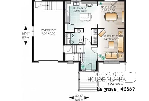 1st level - 3 bedroom country style with veranda, garage and computer corner - Belgrave