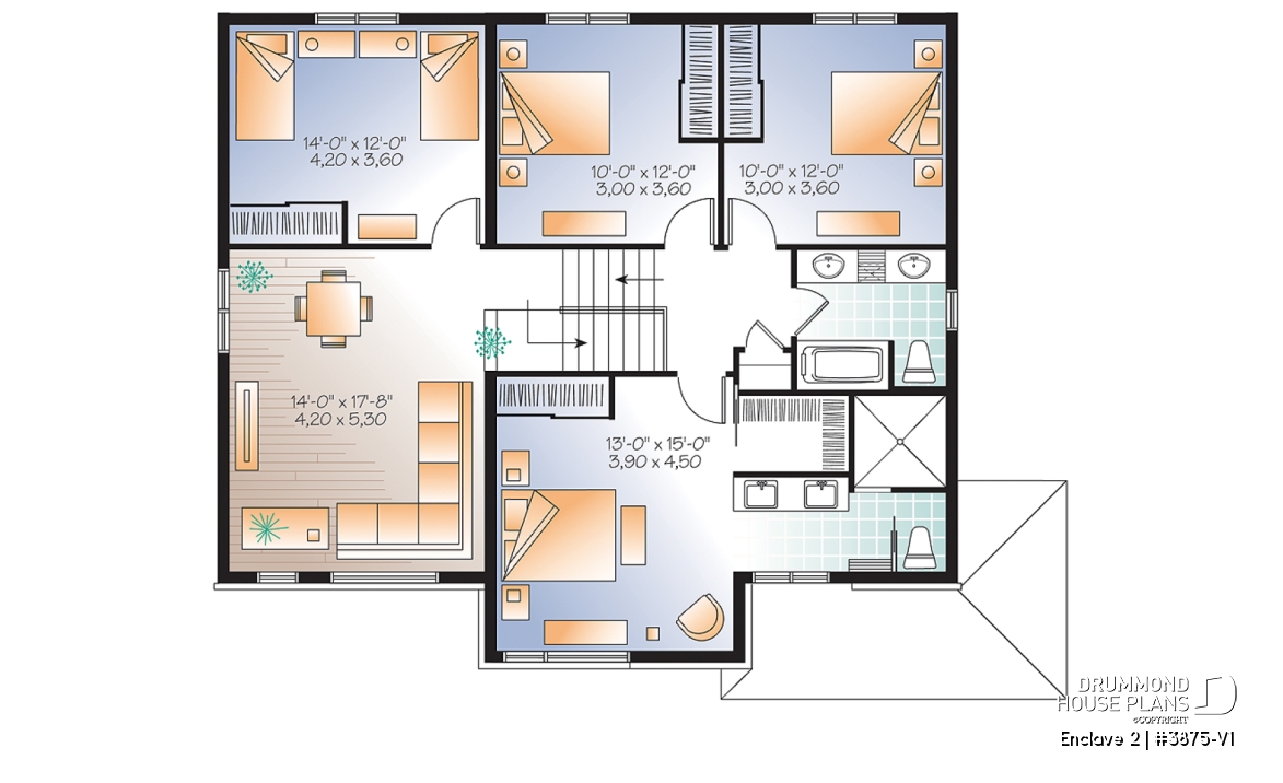 2nd level - Large 4 to 5 bedroom Modern Home with garage, great master suite, game room on second floor - Enclave 2