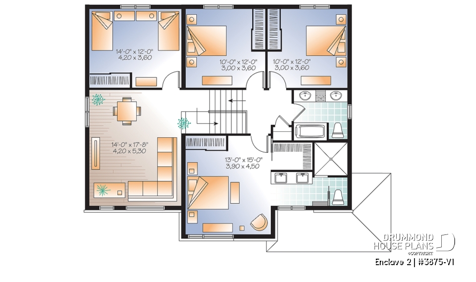 2nd level - Large 4 to 5 bedroom Modern Home with garage, great master suite, game room on second floor - Enclave 2