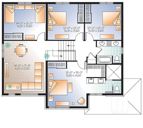 2nd level - Large 4 to 5 bedroom Modern Home with garage, great master suite, game room on second floor - Enclave 2