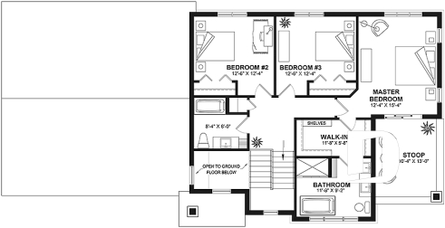 2nd level - Modern farmhouse with garage, 4 bedrooms, home theater, office and 3 front balconies - Liana 2