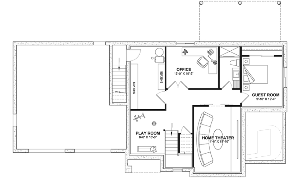 Finished basement (Optional $) -  - Liana 2