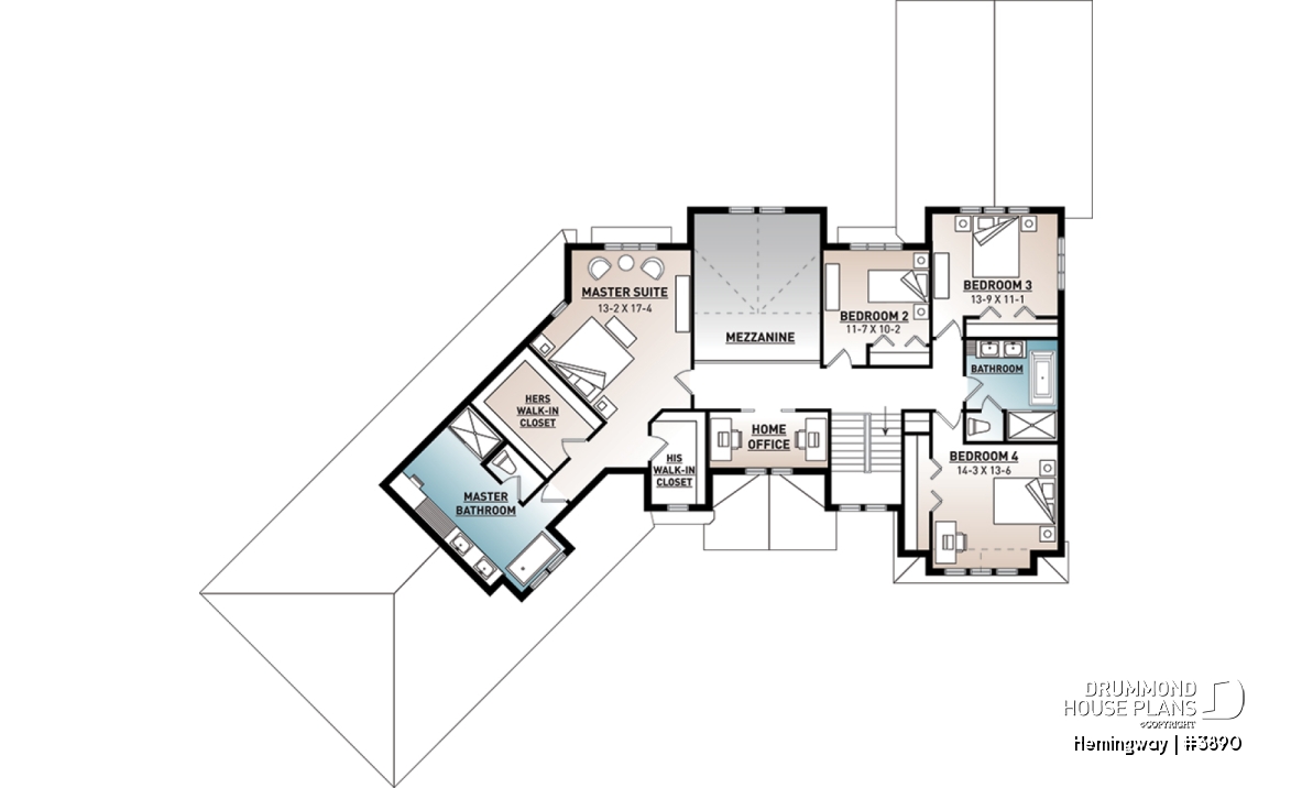 2nd level - Stunning Cape Cod style home, 4 to 5 bedrooms, large master suite, open layout, large covered deck, lakefront - Hemingway