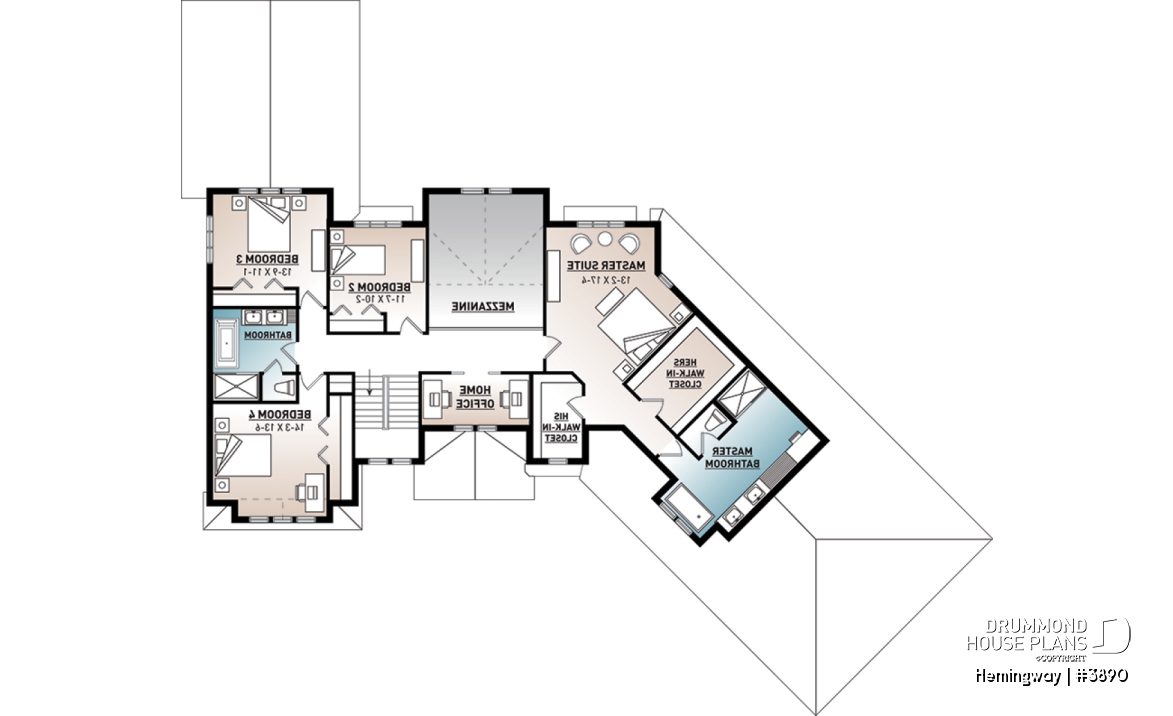 2nd level - Stunning Cape Cod style home, 4 to 5 bedrooms, large master suite, open layout, large covered deck, lakefront - Hemingway