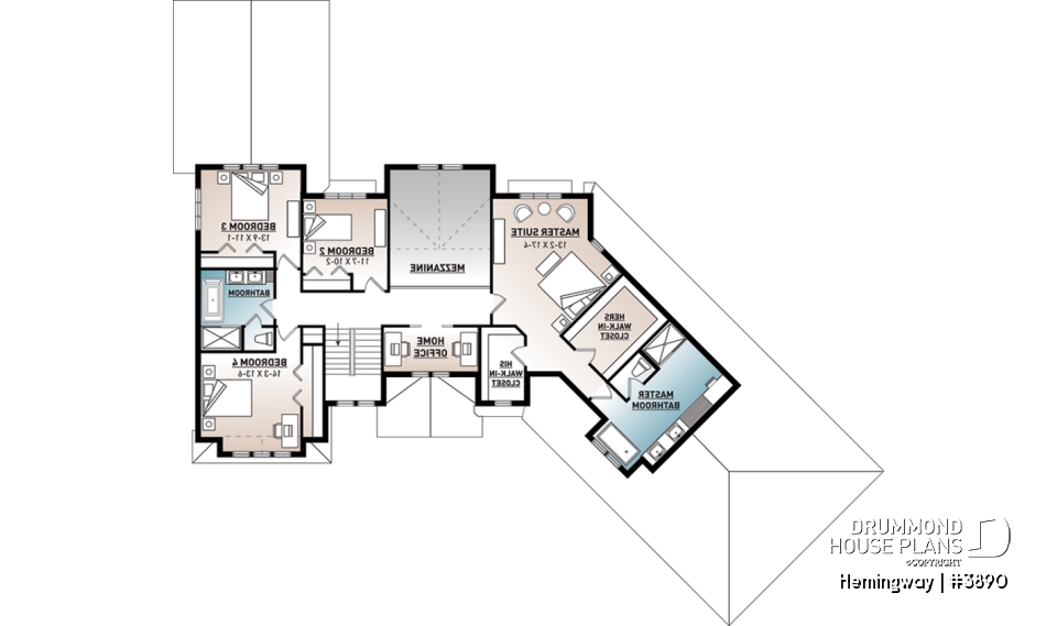 2nd level - Stunning Cape Cod style home, 4 to 5 bedrooms, large master suite, open layout, large covered deck, lakefront - Hemingway