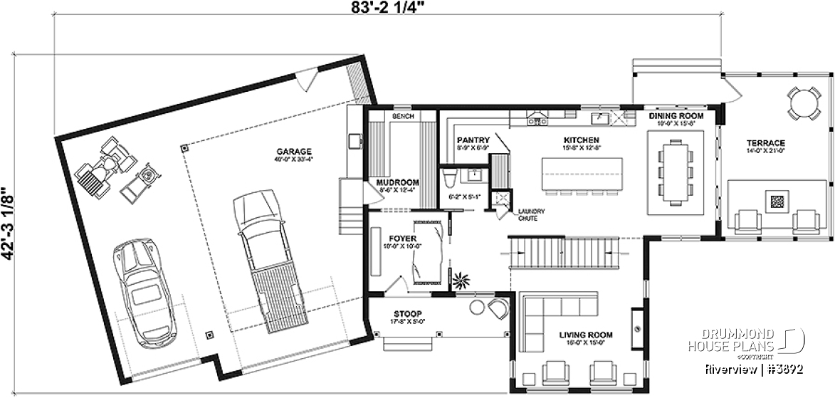 1st level - Bright 5 bedroom family home, spacious 2 car-garage, open floor plan - Riverview