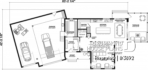 1st level - Bright 5 bedroom family home, spacious 2 car-garage, open floor plan - Fleurent