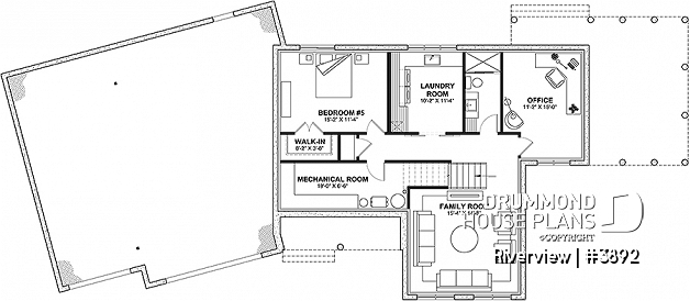 Finished basement - Bright 5 bedroom family home, spacious 2 car-garage, open floor plan - Riverview
