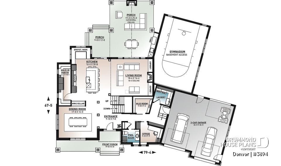 1st level - Denver Plan: Nordic Home with 4–6 Bedrooms, Indoor Half Basketball Court &amp; Oversized Double Garage - Denver