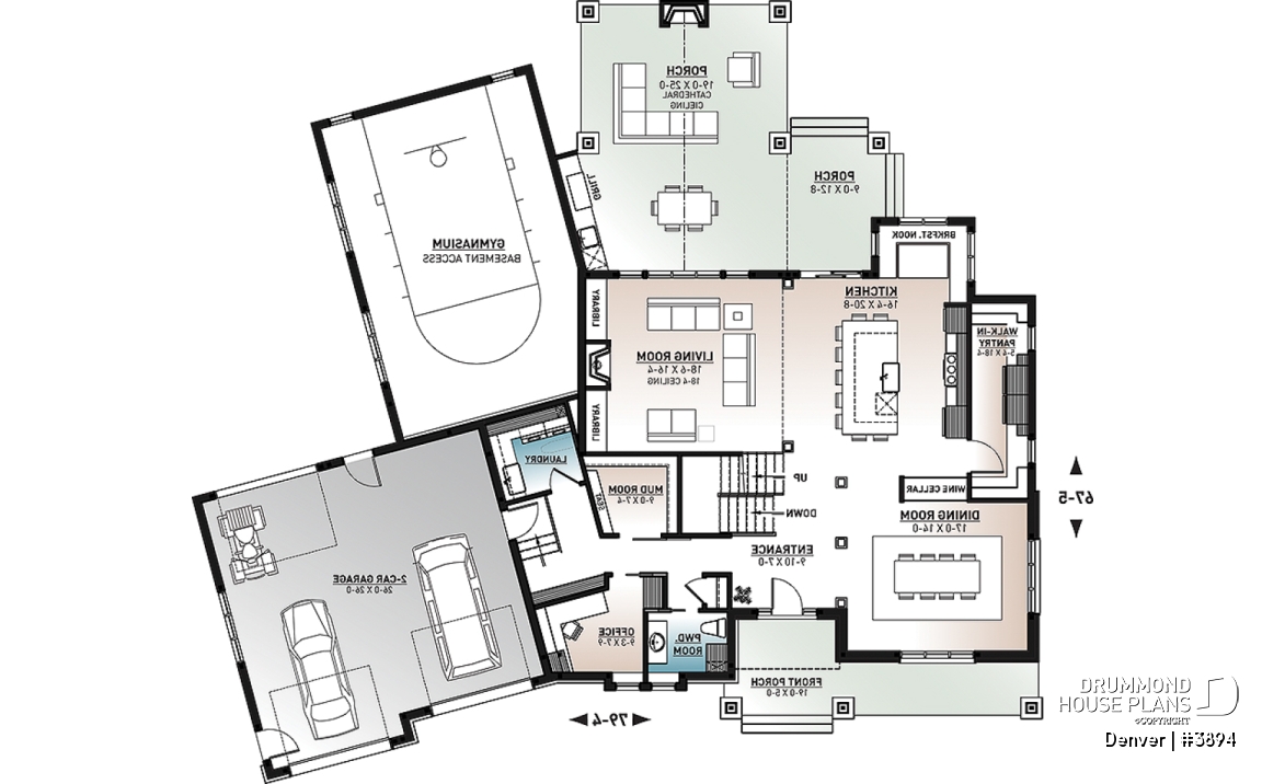 1st level - Denver Plan: Nordic Home with 4–6 Bedrooms, Indoor Half Basketball Court &amp; Oversized Double Garage - Denver