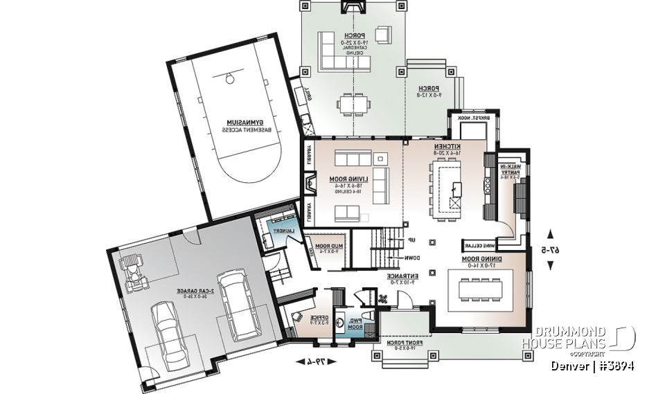 1st level - Denver Plan: Nordic Home with 4–6 Bedrooms, Indoor Half Basketball Court &amp; Oversized Double Garage - Denver