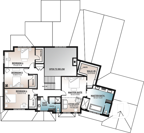 2nd level - Denver Plan: Nordic Home with 4–6 Bedrooms, Indoor Half Basketball Court & Oversized Double Garage - Denver