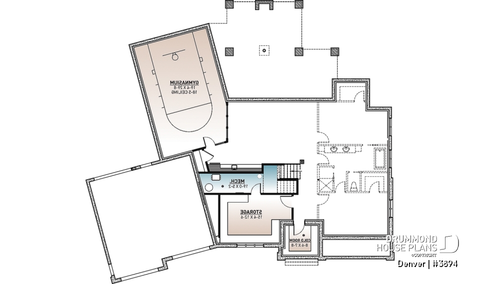 Finished basement - Denver Plan: Nordic Home with 4–6 Bedrooms, Indoor Half Basketball Court &amp; Oversized Double Garage - Denver
