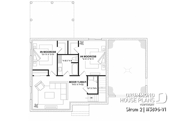 Basement - 2 Storey farmhouse home with up to 6 bedrooms, den, cathedral ceiling in living room, family & living rooms - Strom 2