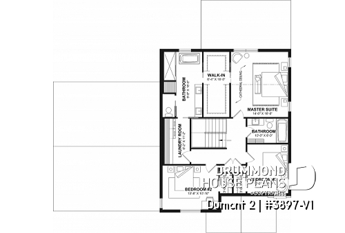 2nd level - Modern Farmhouse Plan featuring 3 Bedrooms plus Office, Fireplace, Walk-In Pantry and More! - Dumont 2