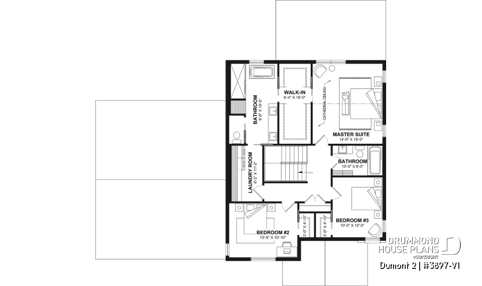 2nd level - Modern Farmhouse Plan featuring 3 Bedrooms plus Office, Fireplace, Walk-In Pantry and More! - Dumont 2