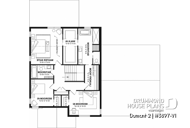 2nd level - Modern Farmhouse Plan featuring 3 Bedrooms plus Office, Fireplace, Walk-In Pantry and More! - Dumont 2