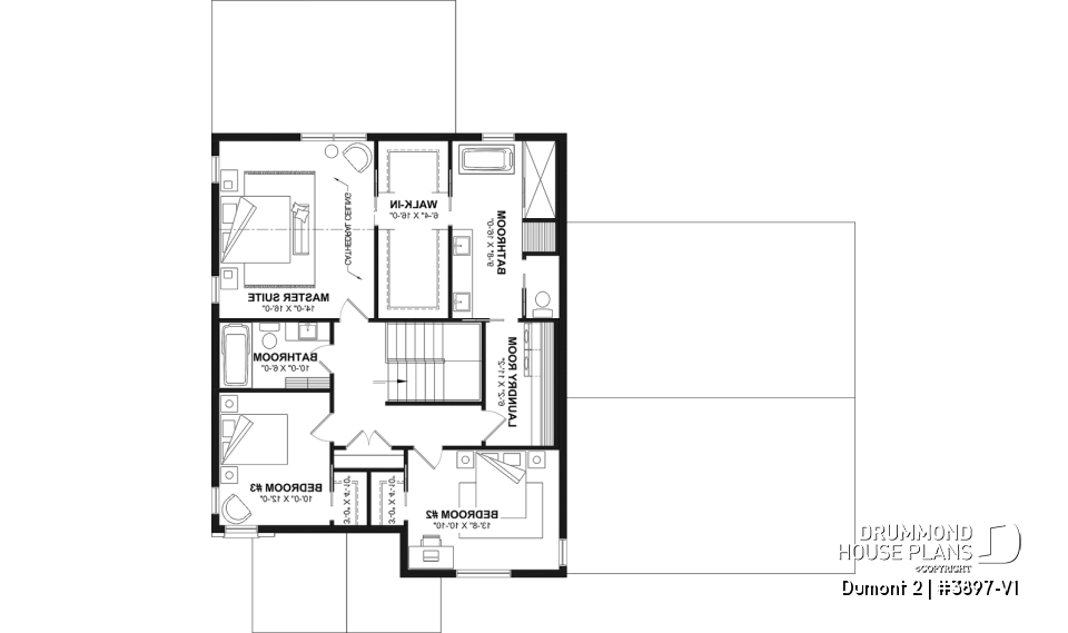 2nd level - Modern Farmhouse Plan featuring 3 Bedrooms plus Office, Fireplace, Walk-In Pantry and More! - Dumont 2