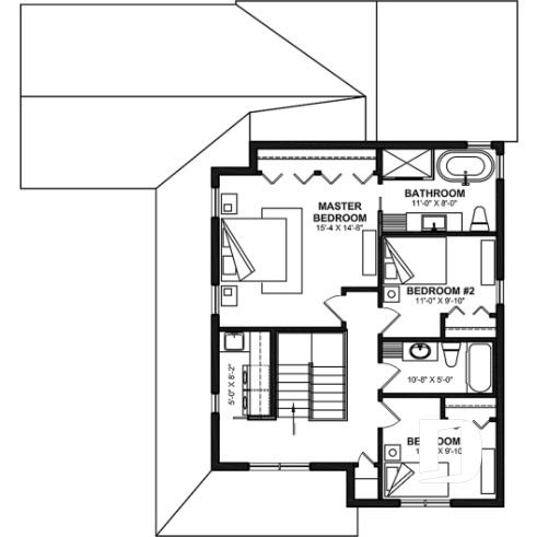 2nd level - Home for corner lot, 3 beds, 2.5 baths, open floor plan, kitchen with pantry, large sheltered rear terrace - Bellamy