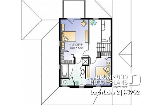 2nd level option 1 - Farmhouse, covered porch, 2-3 bedrooms, master with private balcony - Larch Lake 2